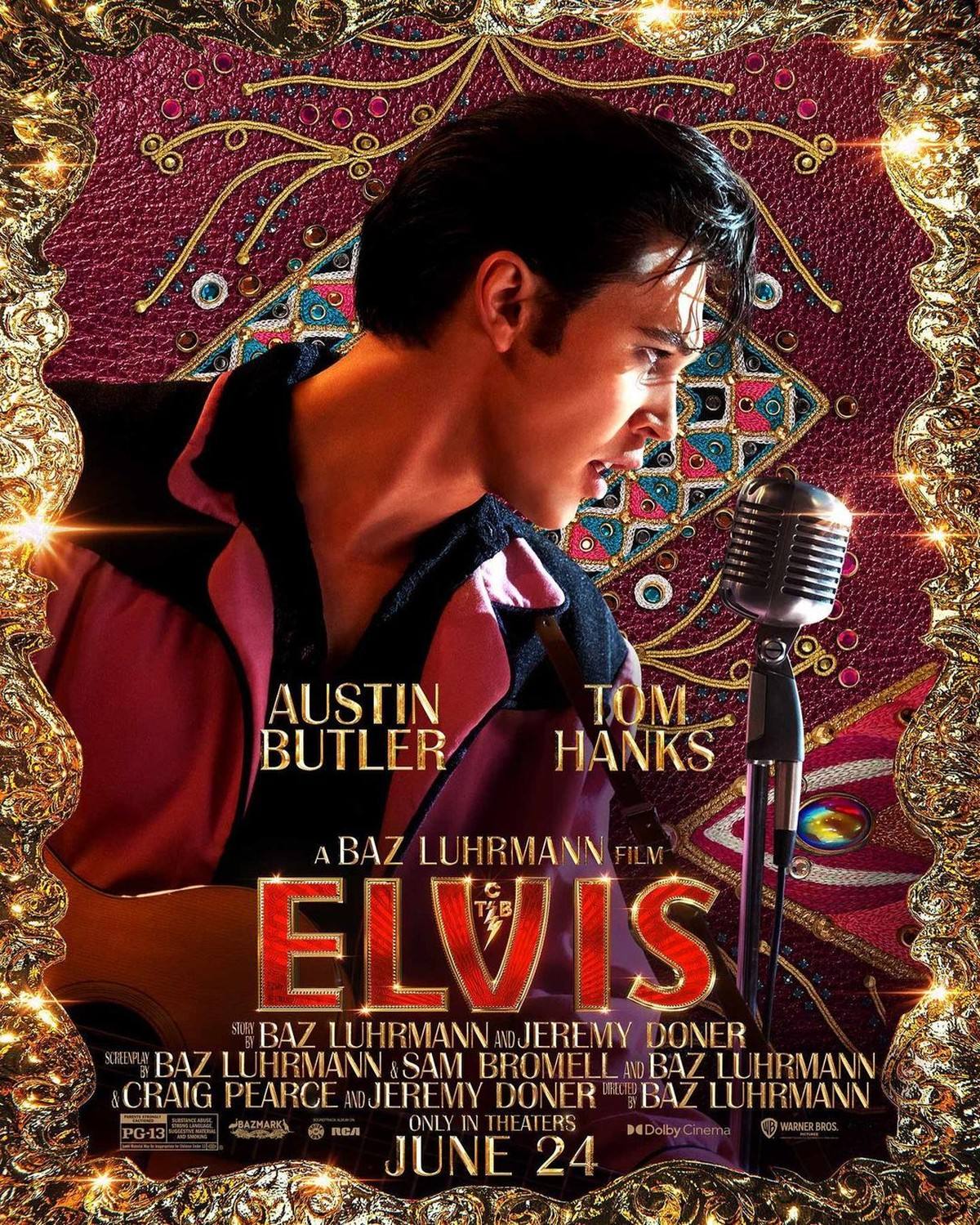 Uma das capas do filme "Elvis" que conta sobre a vida do cantor conhecido como o rei do rock